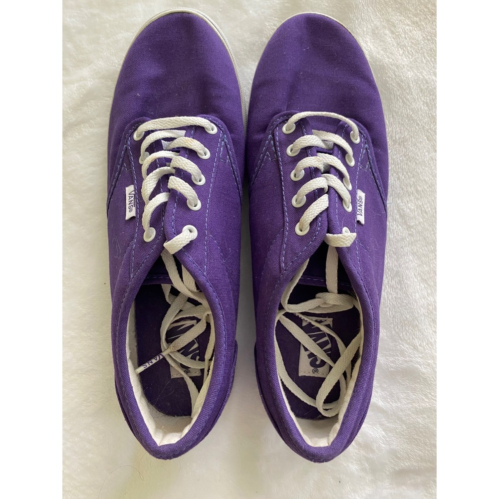 Vans Authentic Lo Pro Sneakers Womens 8 Purple Canvas Low Top Skate Shoes